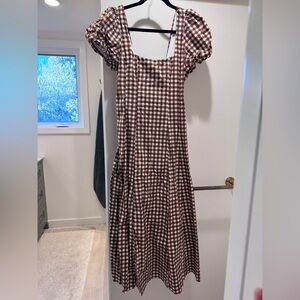 Show Me Your Mumu Mia Brown Checkered Women's Dress
